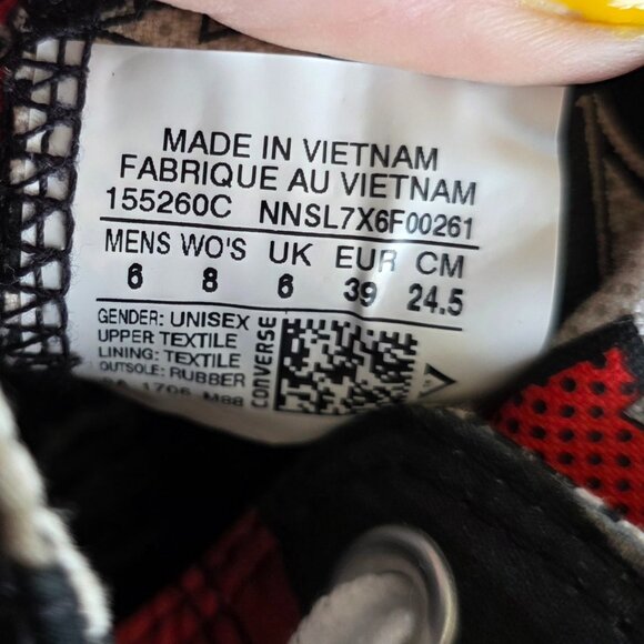 CONVERSE ( 8 / 6 ) W/M HARLEY QUINN FACE Chuck Taylor Hi-Top Rare #155260C - Picture 10 of 10